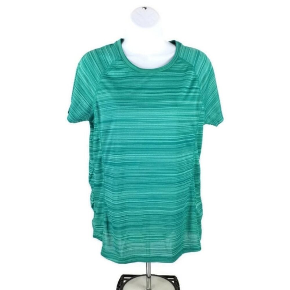 Green Striped Short Sleeve Tee